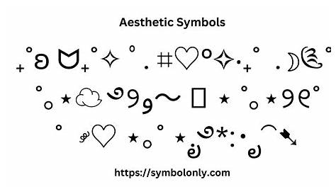 Asthetic symbols | Cute text symbols, Text symbols, Aesthetic fonts