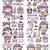 cute anime doll stickers