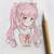 cute anime girl drawing pencil