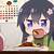 cute anime girl eating gif