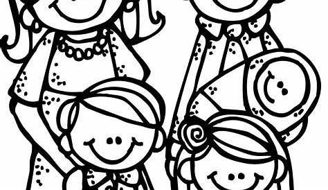 Clipart Black And White Family - ClipArt Best