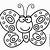 cute butterfly outline images for colouring kindergarten cop girls