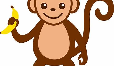 Free Cute Cartoon Monkey Clipart Illustration