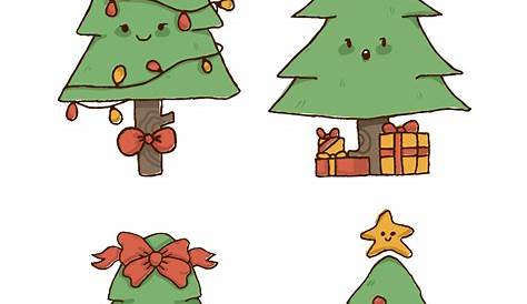 Cute Christmas Tree Ideas Drawing HOW TO DRAW A CUTE CHRISTMAS TREE