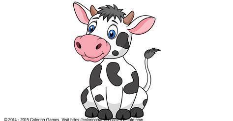 Cute Colouring Pages Cow Goimages Online
