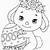 cute easter bunny coloring pages printable