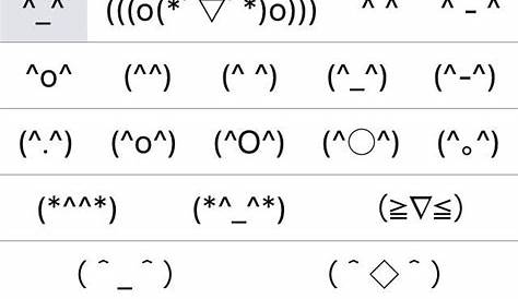 Text Faces Symbols
