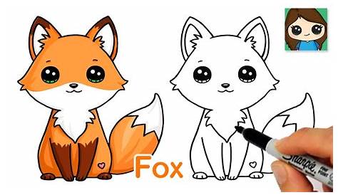 How To Draw a Cute Easy Fox - Step By Step - YouTube