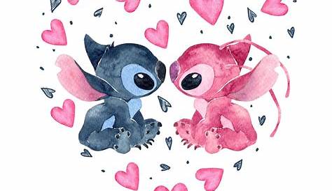 "Stitch Drawing Hearts" Sticker for Sale by bfast9159 | Redbubble