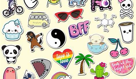 Cute Laptop Stickers Tumblr Pack Of 13 Sticker / Iphone Sticker