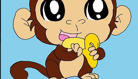 Cartoon Cute Easy Drawing Monkey ~ Cute Monkey Drawing Stock Vector