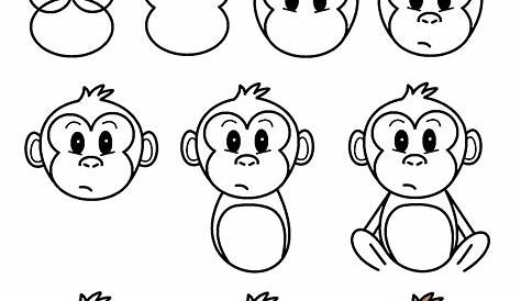 How To Draw A Cute Easy Monkey Step By Step | PeepsBurgh