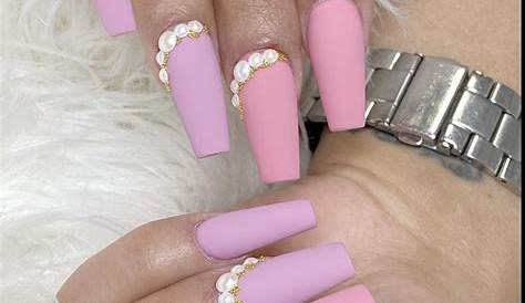 Pink Diamond Glow Cute Nails Aesthetic Nails Heart Nails Etsy