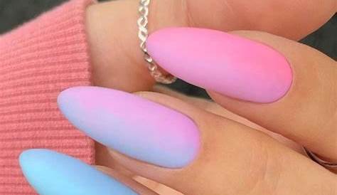 Cute Nails Pink And Blue Pin On