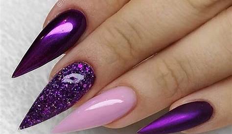 60+ Pretty Purple Nails The Glossychic in 2020 Purple glitter nails