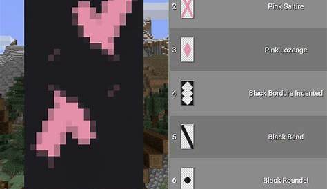 A pretty heart banner for anyone’s use. | Minecraft banner designs