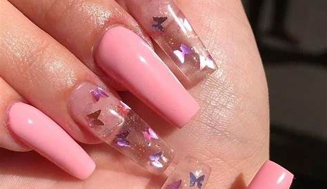 Clear pink gel Pink gel nails, Overlay nails, Clear nails