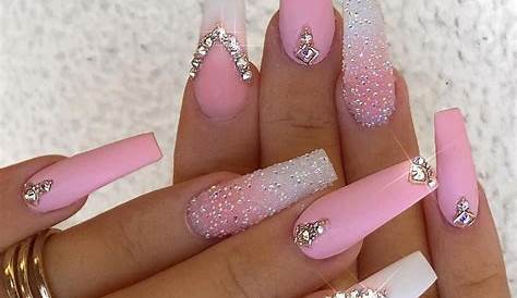 45+ Cute Summer Nails 2021 Glossy Baby Pink Acrylic Coffin Nails