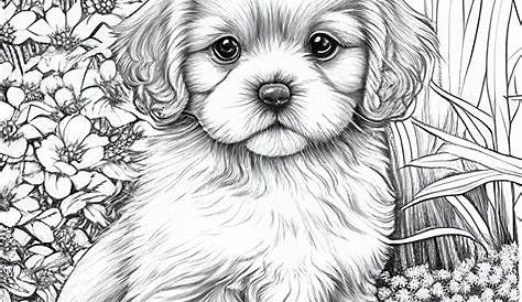 Realistic Puppy Coloring Pages at GetColorings.com | Free printable