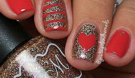 Cute Red Valentines Nails Mix And Match Best Valentine’s Day Nail Designs