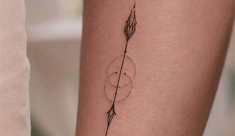 Small cute arrow tattoo on foot