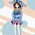 cute stitch anime girl wallpaper