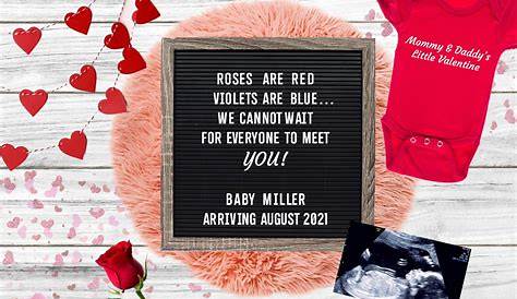 Cute Valentines Baby Announcement Day Pregnancy Ideas And Captions Bridal