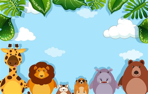 Cute Animals Background Design