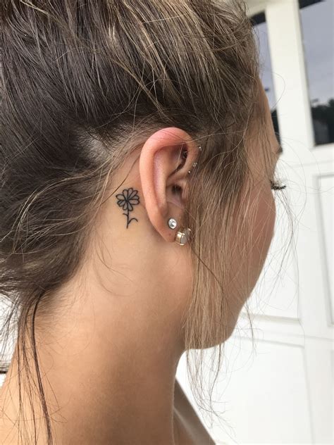 Cute Behind Ear Tattoos