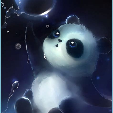 Cute Blue Panda Wallpaper