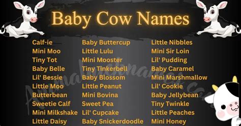 Cute Calf Names