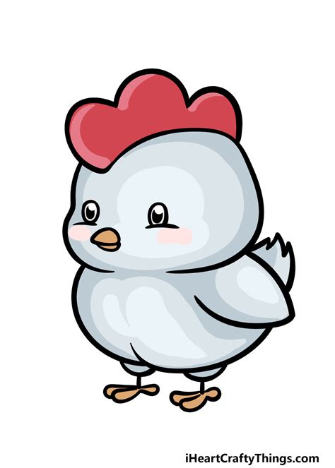 Cute Chicken Drawing