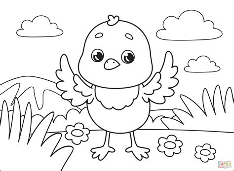 Cute Chicky Coloring Pages