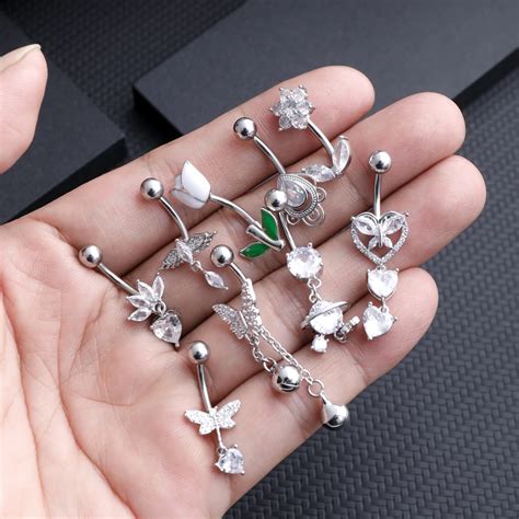 Cute Dangle Belly Button Piercing