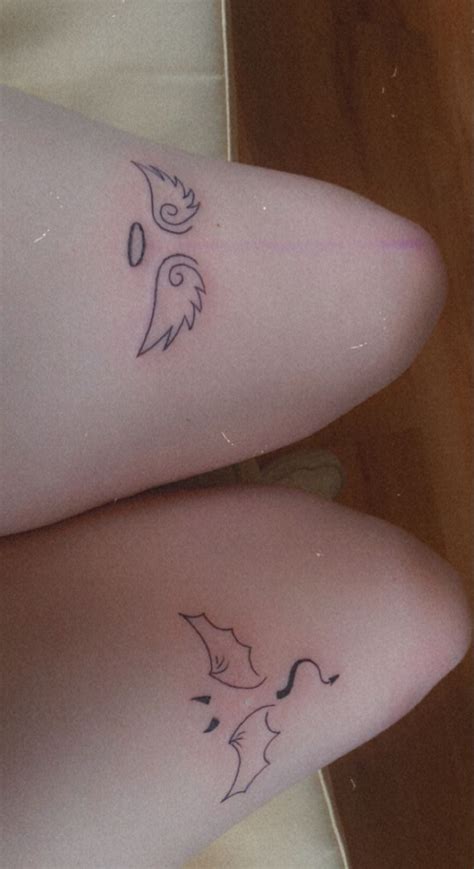Cute Devil And Angel Tattoos