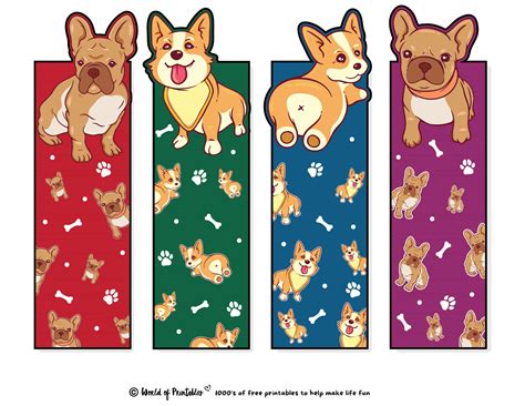 Cute Dog Bookmarks