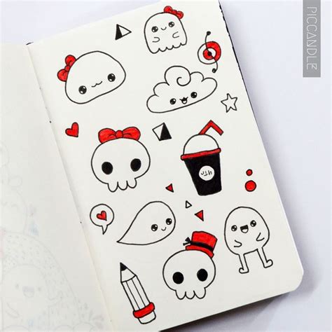 Cute Easy Doodles Red