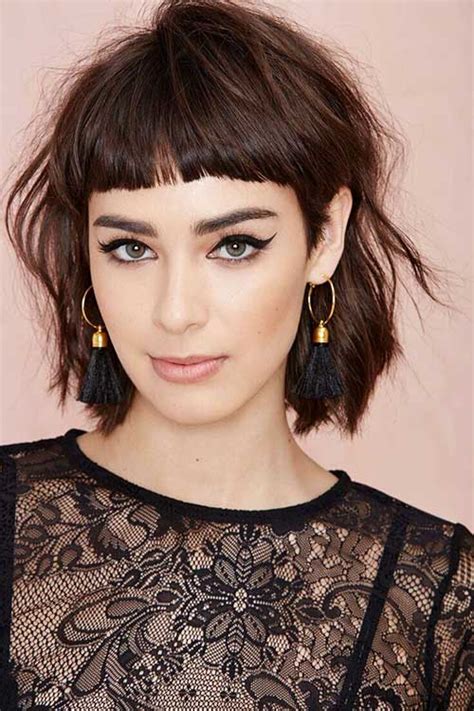 Free Cute Easy Hairstyles For Short Hair With Bangs With Simple Style