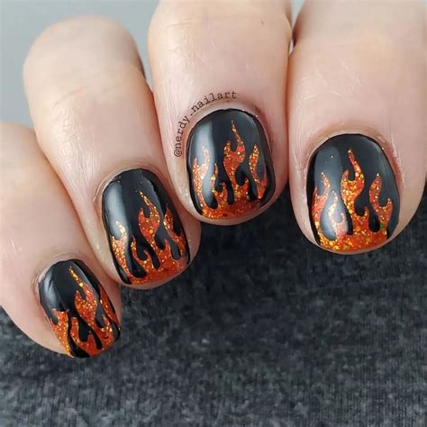Ignite Your Hands with Cute Fire Nail Designs
