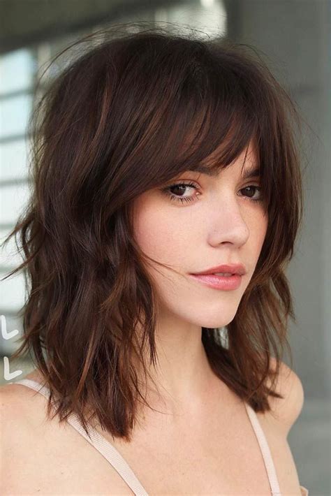 Perfect Cute Hairstyles For Medium Length Hair With Bangs With Simple Style