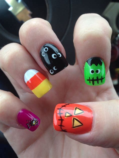 cute halloween patterns nail designs