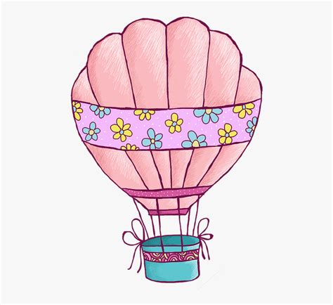 cute hot air balloon drawing
