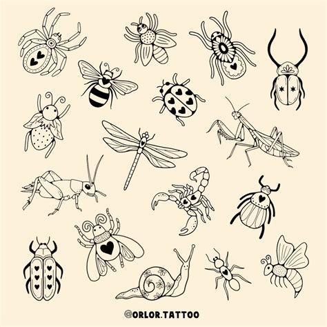 Cute Insect Tattoos