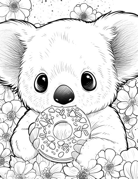 Cute Koala Coloring Sheets