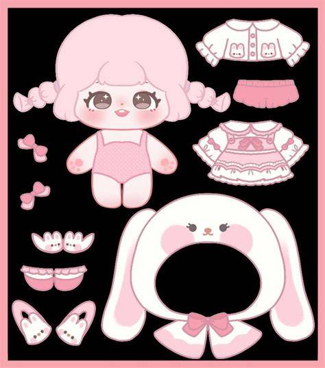 cute mini doll drawing