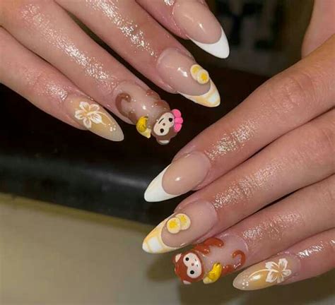 cute monkey nail designs