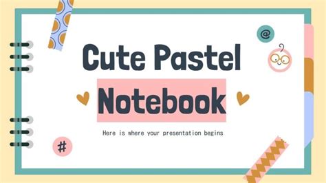 Cute Notebook Google Slides Template