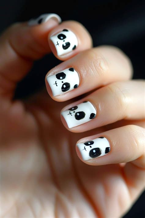 cute panda nail designs