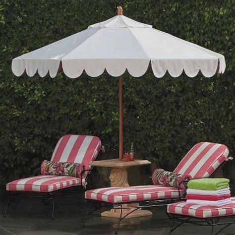 Asha Fringed Patio Umbrella Olive & Cocoa