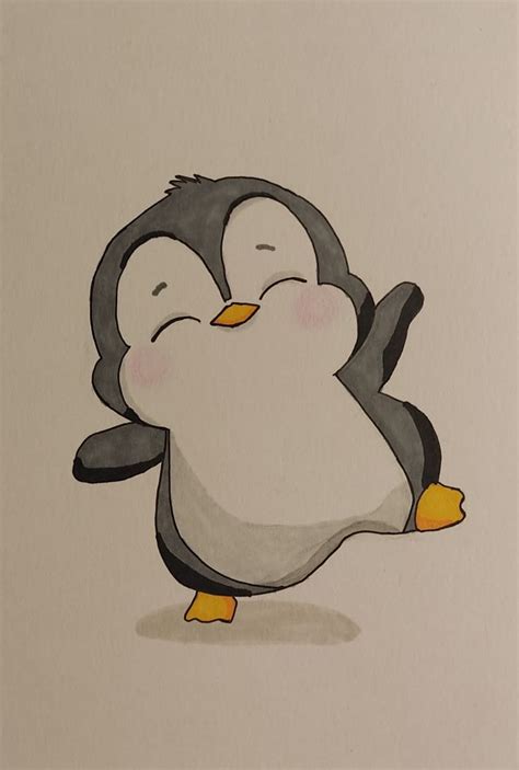 Cute Penguin Drawing